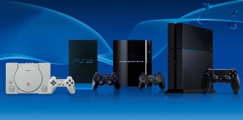 evolución de consolas de Playstation desde la uno hasta la cuatro