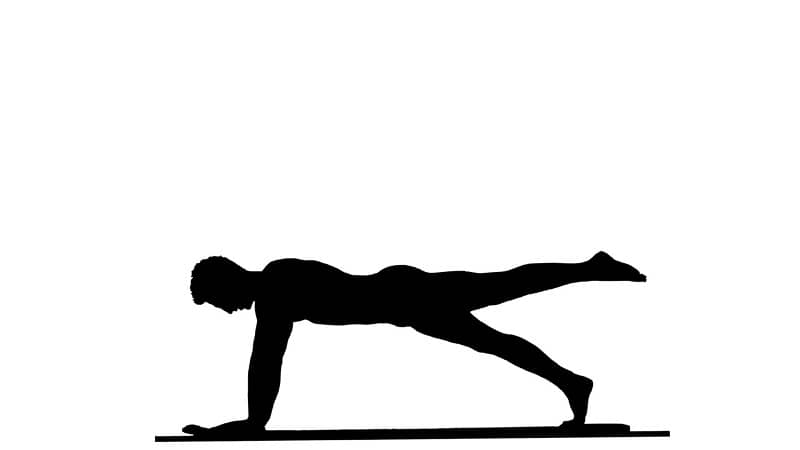 man silhouette doing push-ups