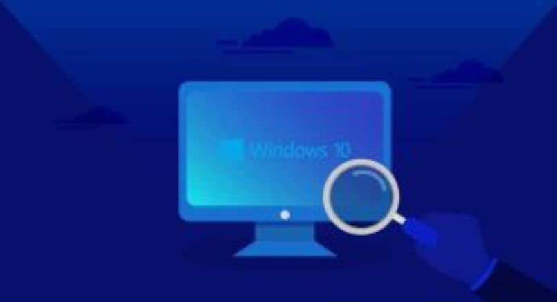 windows 10 logo pantalla computadora lupa