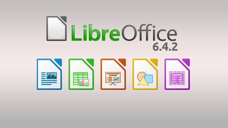 paquete de programas LibreOffice y logos