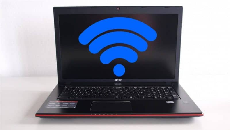 Laptop pantalla icono WiFi