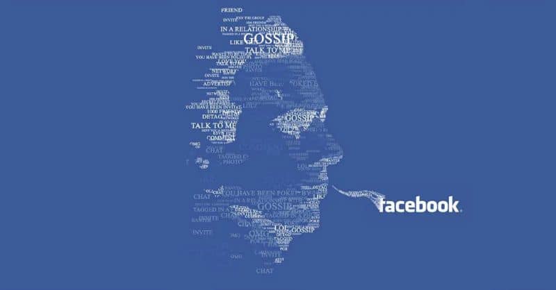 Logo Facebook, hombre degradado