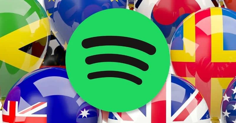 Logo Spotify bandera de diferentes paises