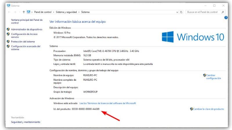 Pasos para activar Windows 10 OEM