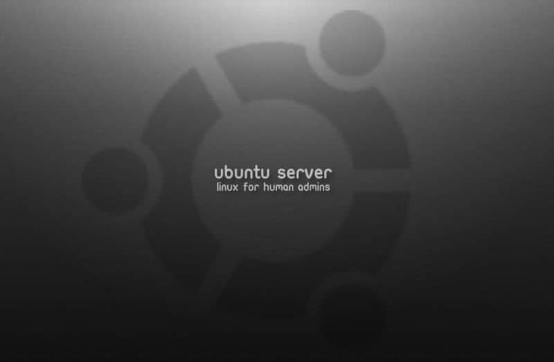 Ubuntu server y logo tenue oscuro