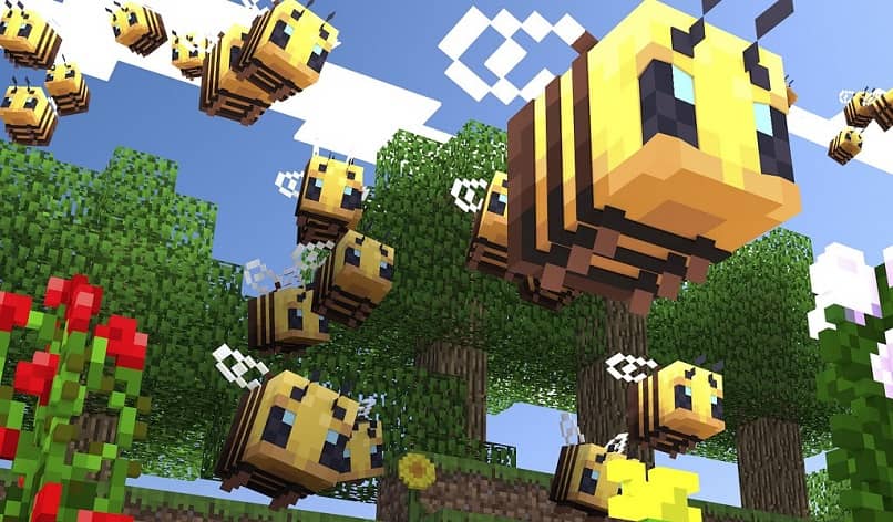 bees in minecraft game