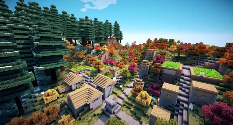 minecraft villages trees