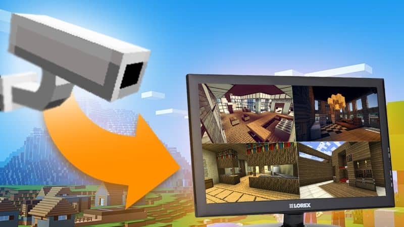 camera plus minecraft monitor with sky background