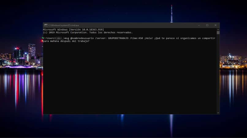 how to send a message using cmd to another computer windows 10