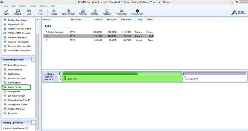 How to erase or remove partitions in AOMEI Partition Assistant Pro