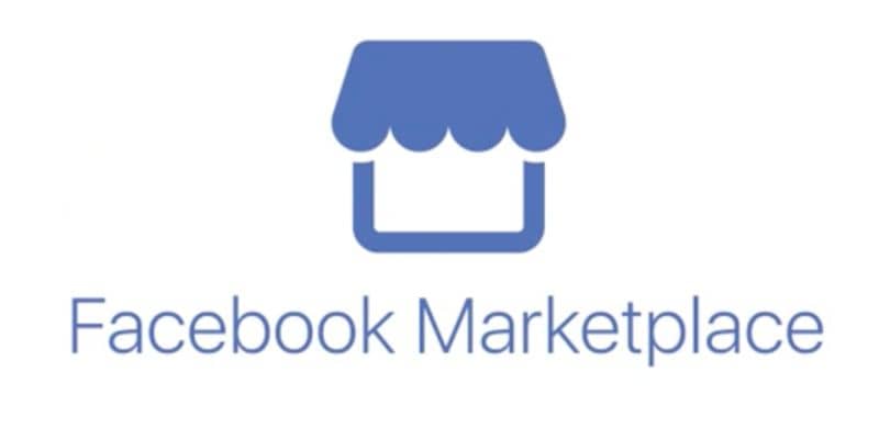 mercato facebook in sfondo blu e bianco
