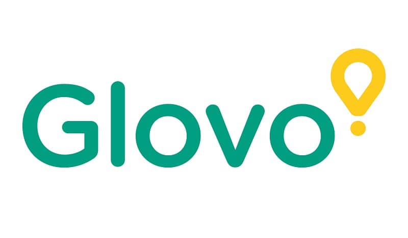 Logo de Glovo letras verde fondo blanco