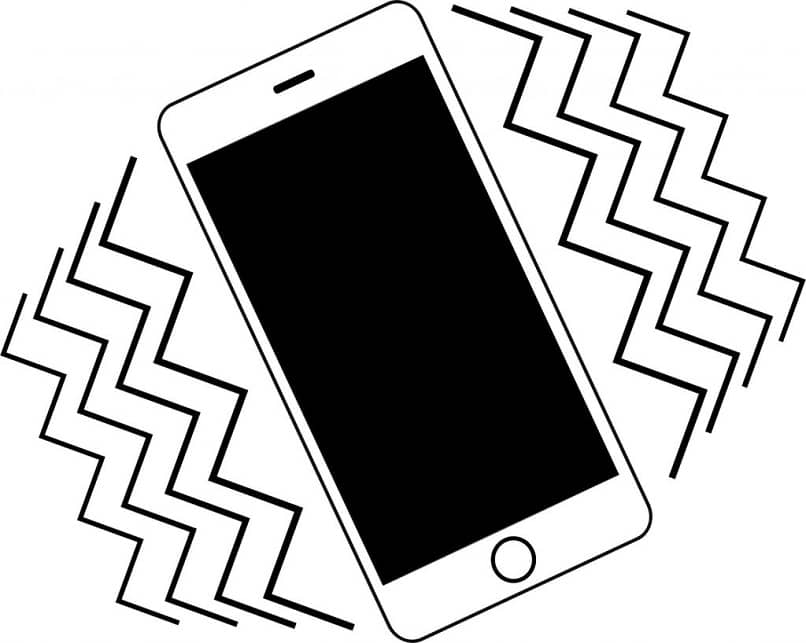 El logo de un celular vibrando
