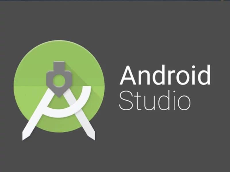 logo verde android studio fondo negro