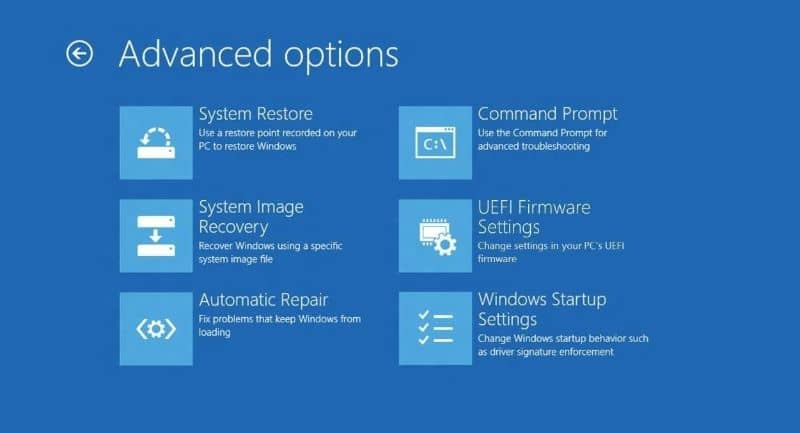 opciones de pc windows 10
