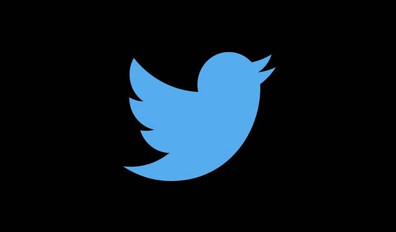 pajara de twitter azul con fondo negro