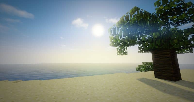 Árbol en Playa Minecraft