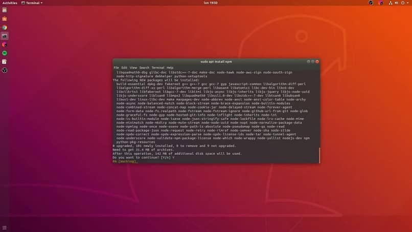 pagina de codigo en ubuntu