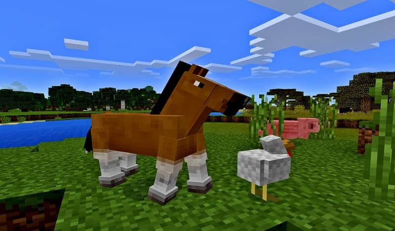 Granja de animales en Minecraft