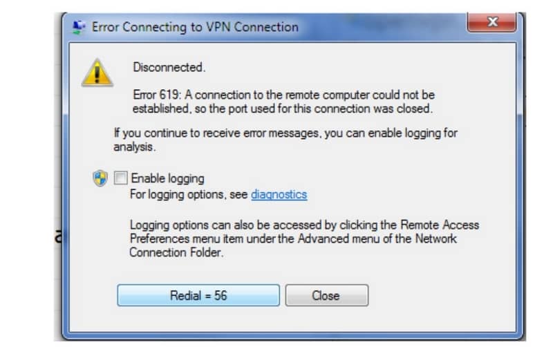Error conexión VPN