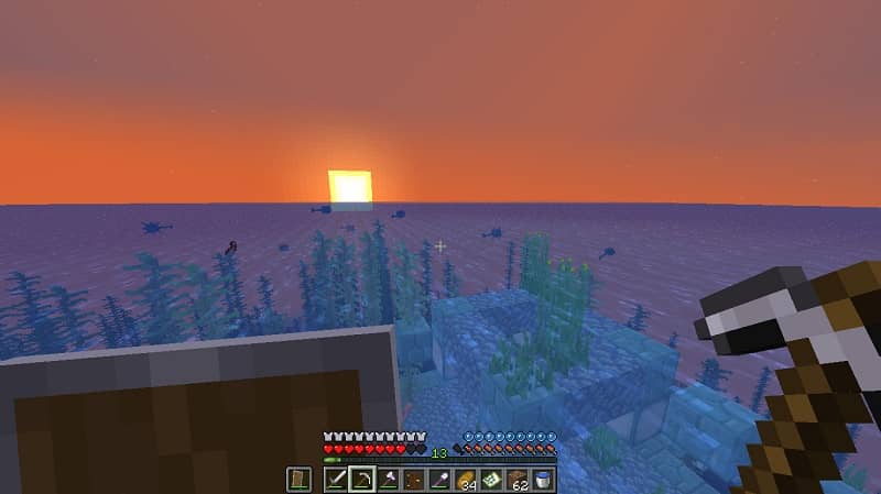 Encontrar oceanos y templos en Minecraft