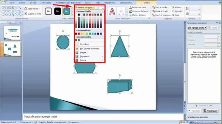 Barra De Herramientas De Dibujo En Power Point