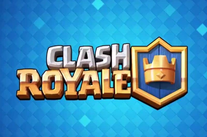 Logo de clash royale fondo azul