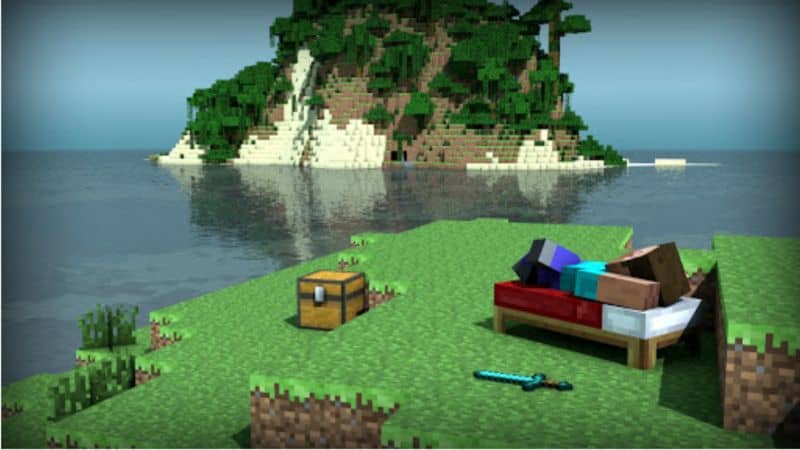 Minecraft, isla