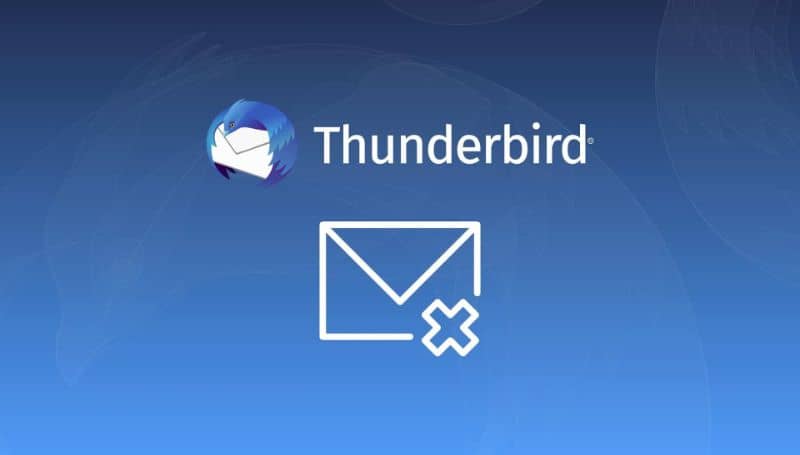 Mozilla Thunderbird e icono de mensaje con error