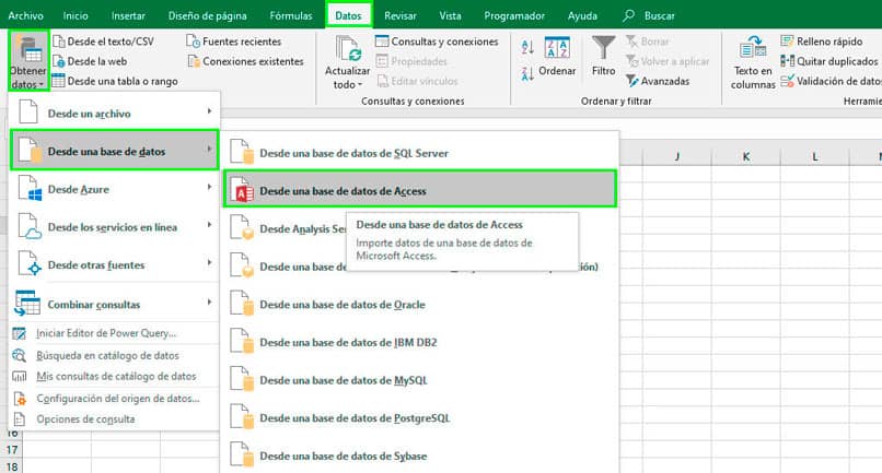 Usar Excel para ver archivo MDE