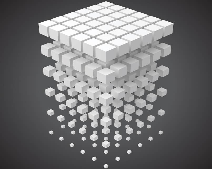 forma de cubo blanco