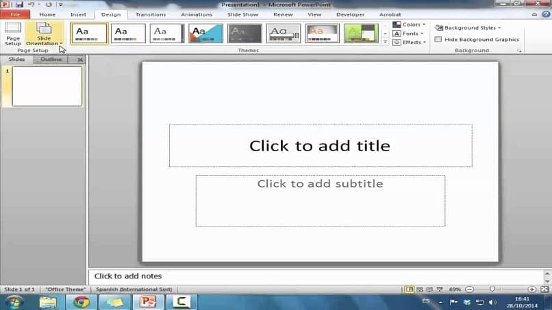 How to change the orientation of a single slide in PowerPoint