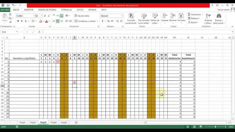 Cómo Hacer Una Hoja De Lista De Asistencia Con Excel Fácil Y Rápido Ejemplo Mira Cómo Se Hace 0347