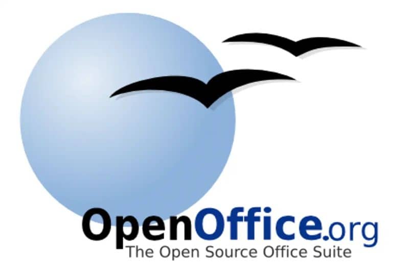 logo antiguo de OpenOffice sobre fondo blanco