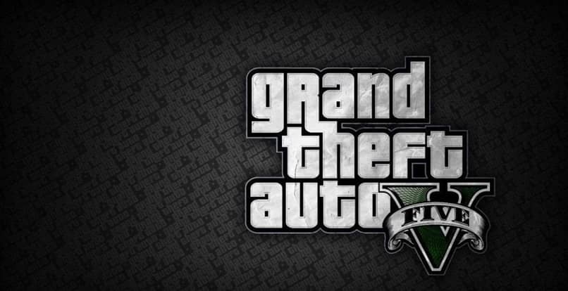 logotipo de gta 5 con fondo negro
