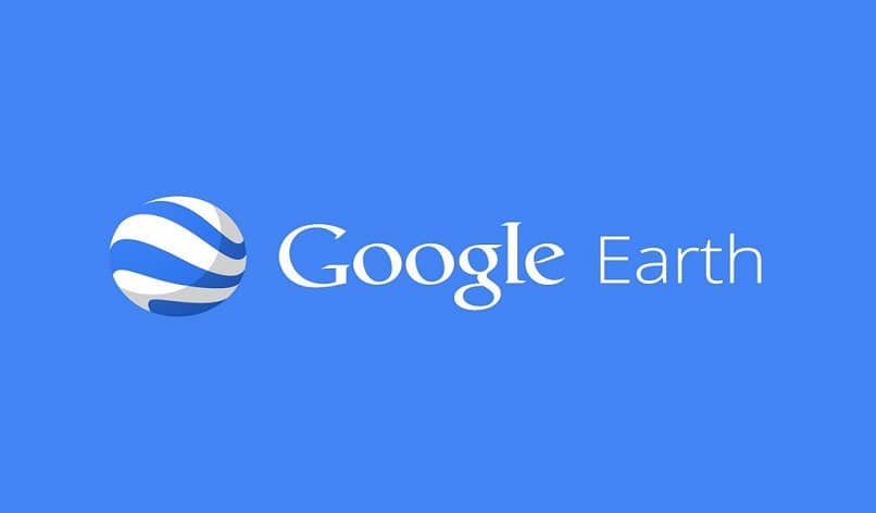google earth con fondo azul