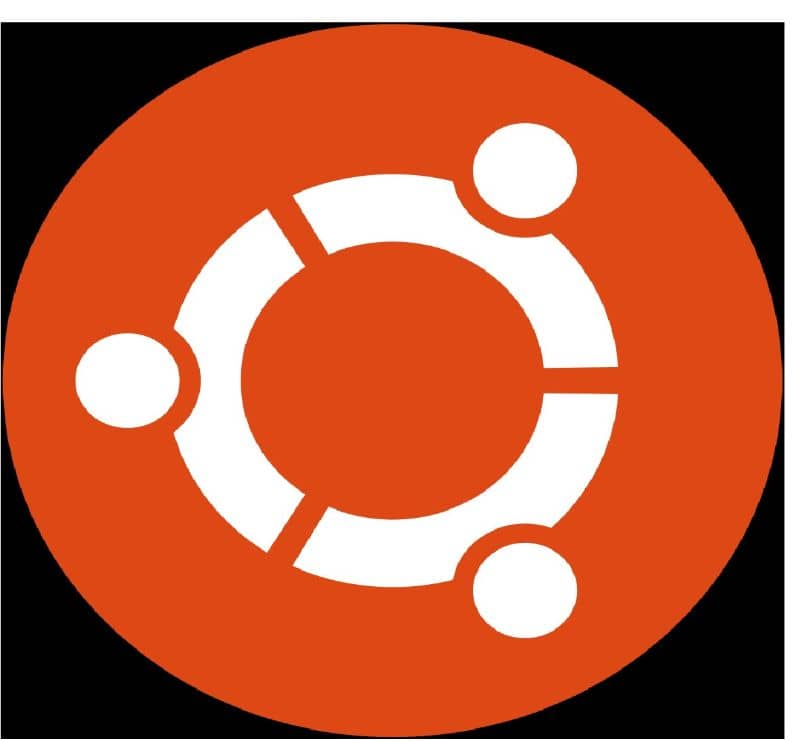 logotipo ubuntu rojo fondo negro 