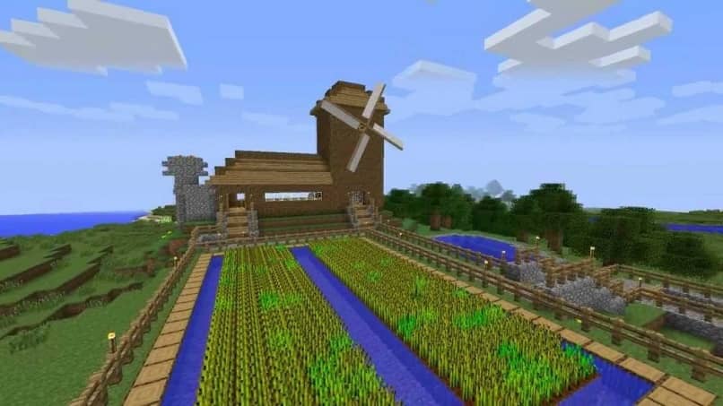 ¿Cómo Hacer un Molino de Viento o de agua Giratorio en Minecraft
