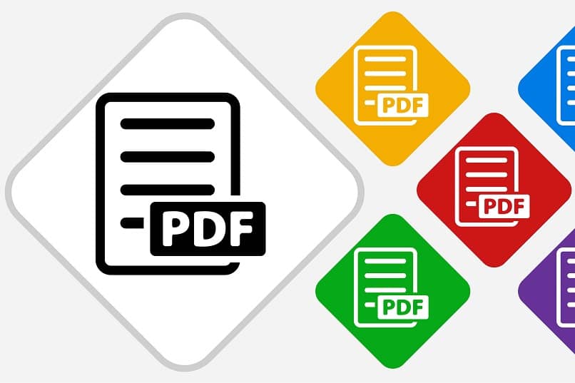 logos de archivos pdf en varios colores