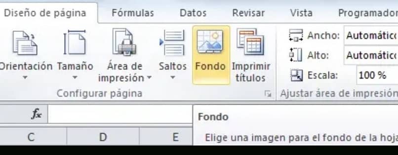 poner una imagen de fondo en excel