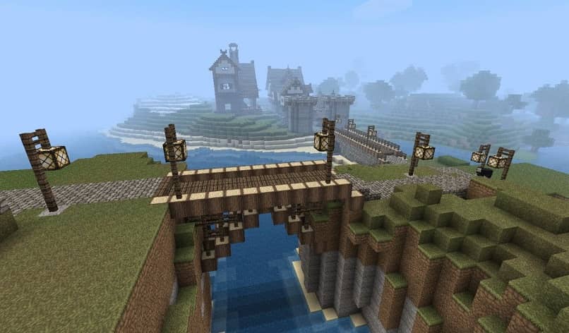 puente en minecraft en un castillo