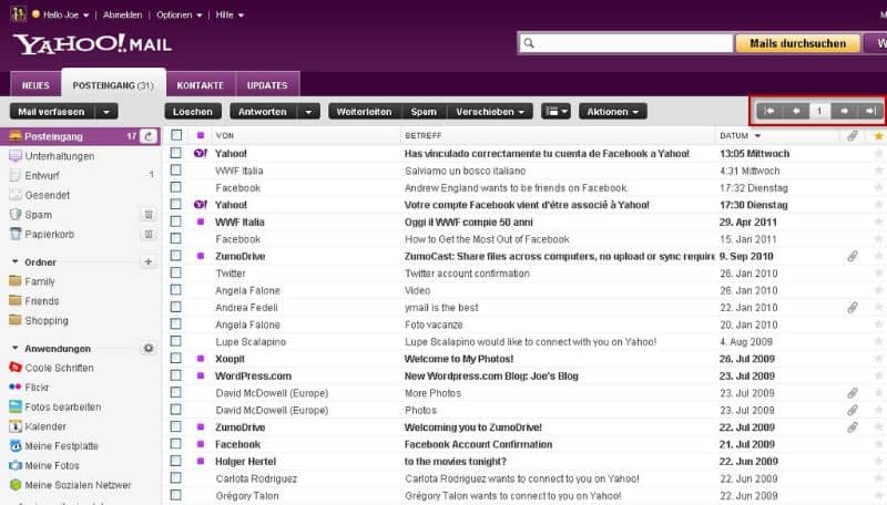 reenviar correos de Yahoo
