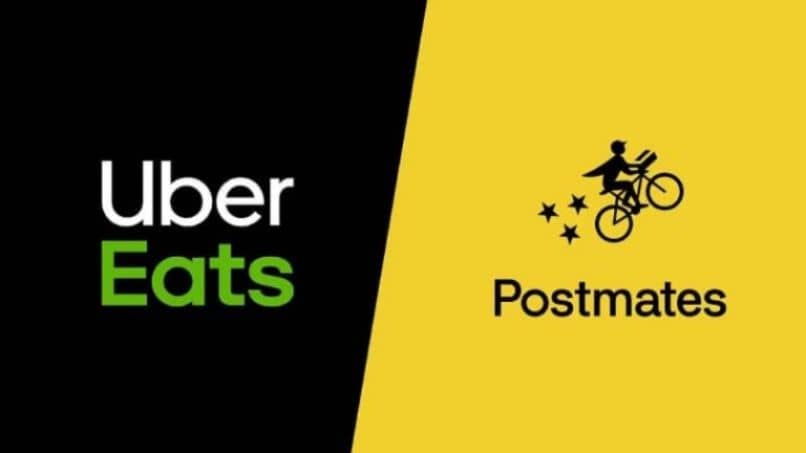 logos de postmates y uber eats