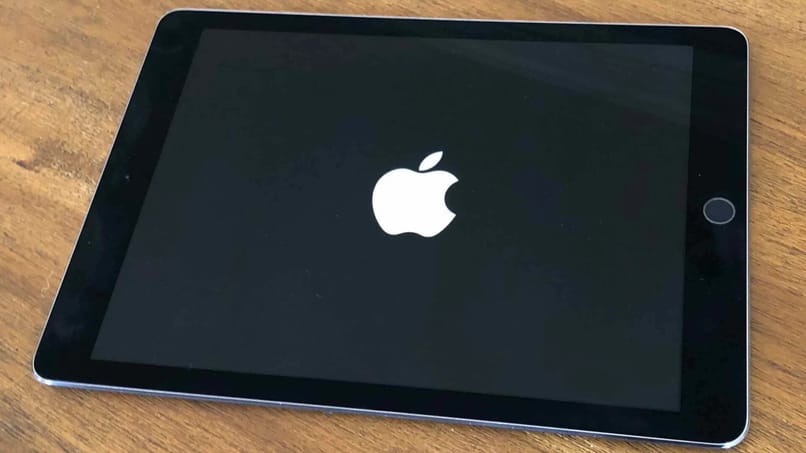 ipad stays in the apple logo