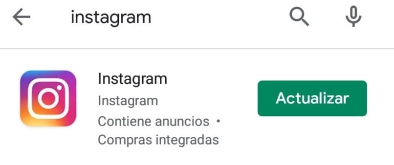 actualizar la app instagram