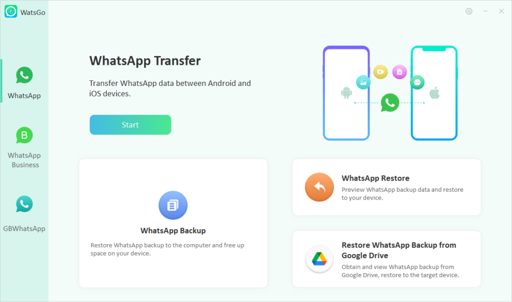Guía itoolab watsgo - elegir transferencia WhatsApp