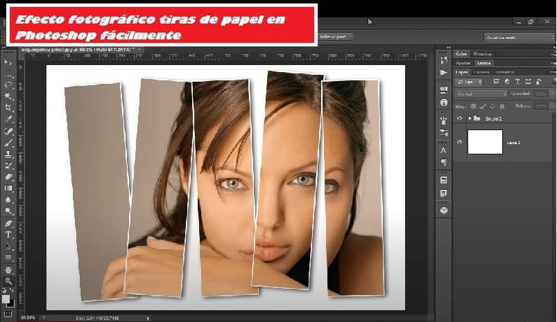 How to easily create the strips of paper photo effect in Photoshop
