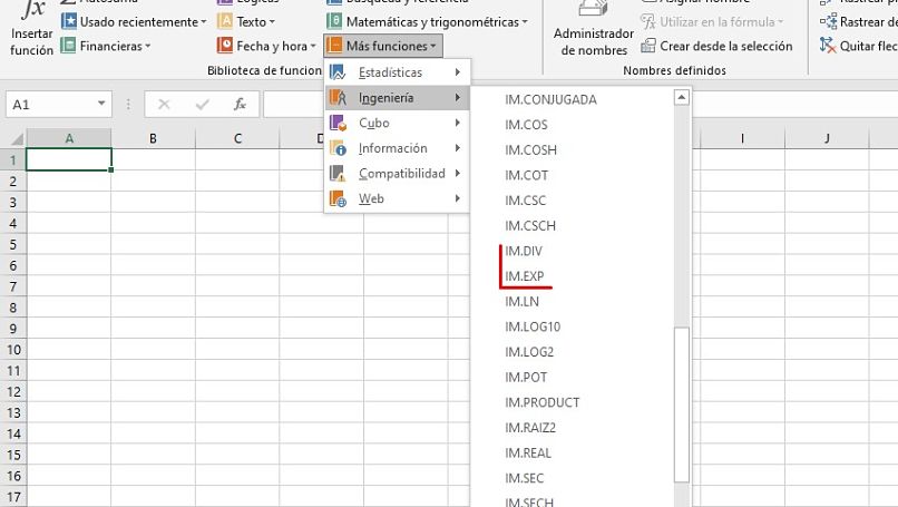 How to use the Excel functions IM.DIV and IM.EXP – Step by step